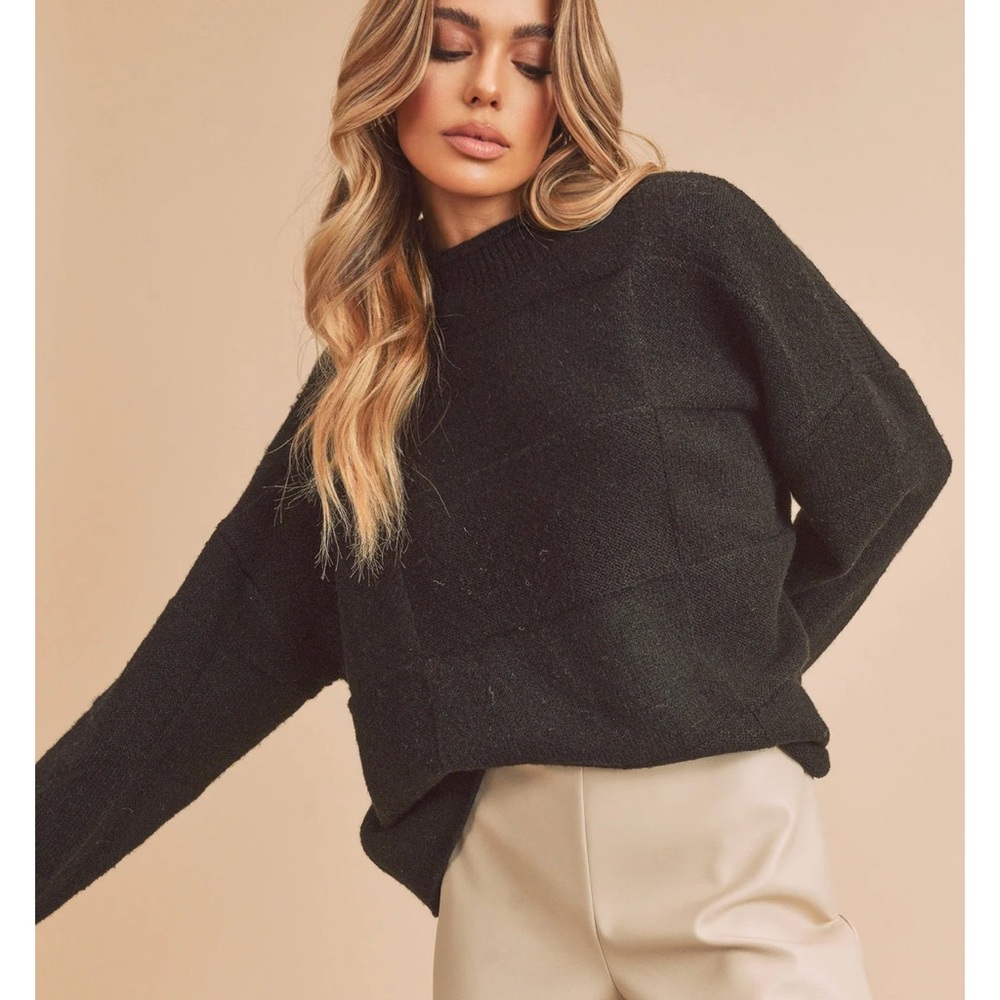 Softest black mock neck sweater